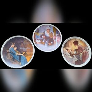 Norman Rockwell Mother's Day Collector Plates 1970s-1980s *set of 3